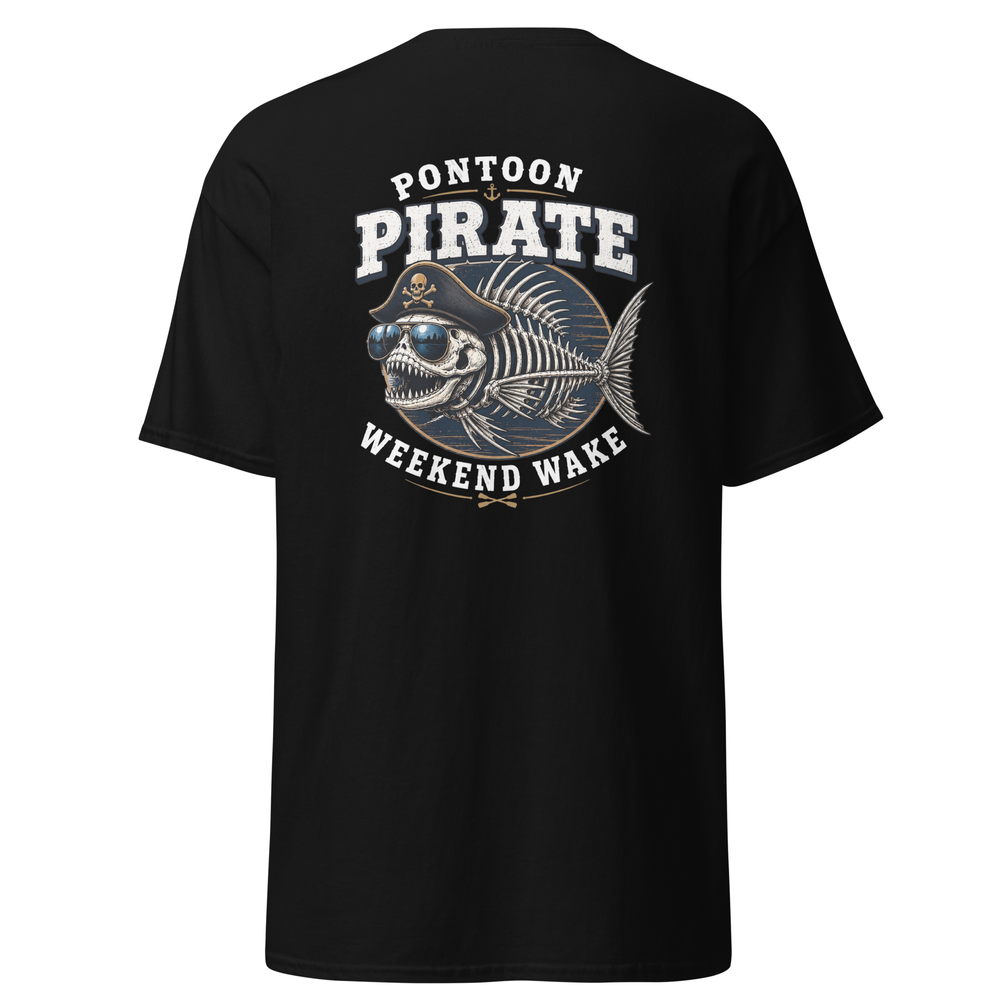 Pontoon Pirate Fish Skeleton Shirt