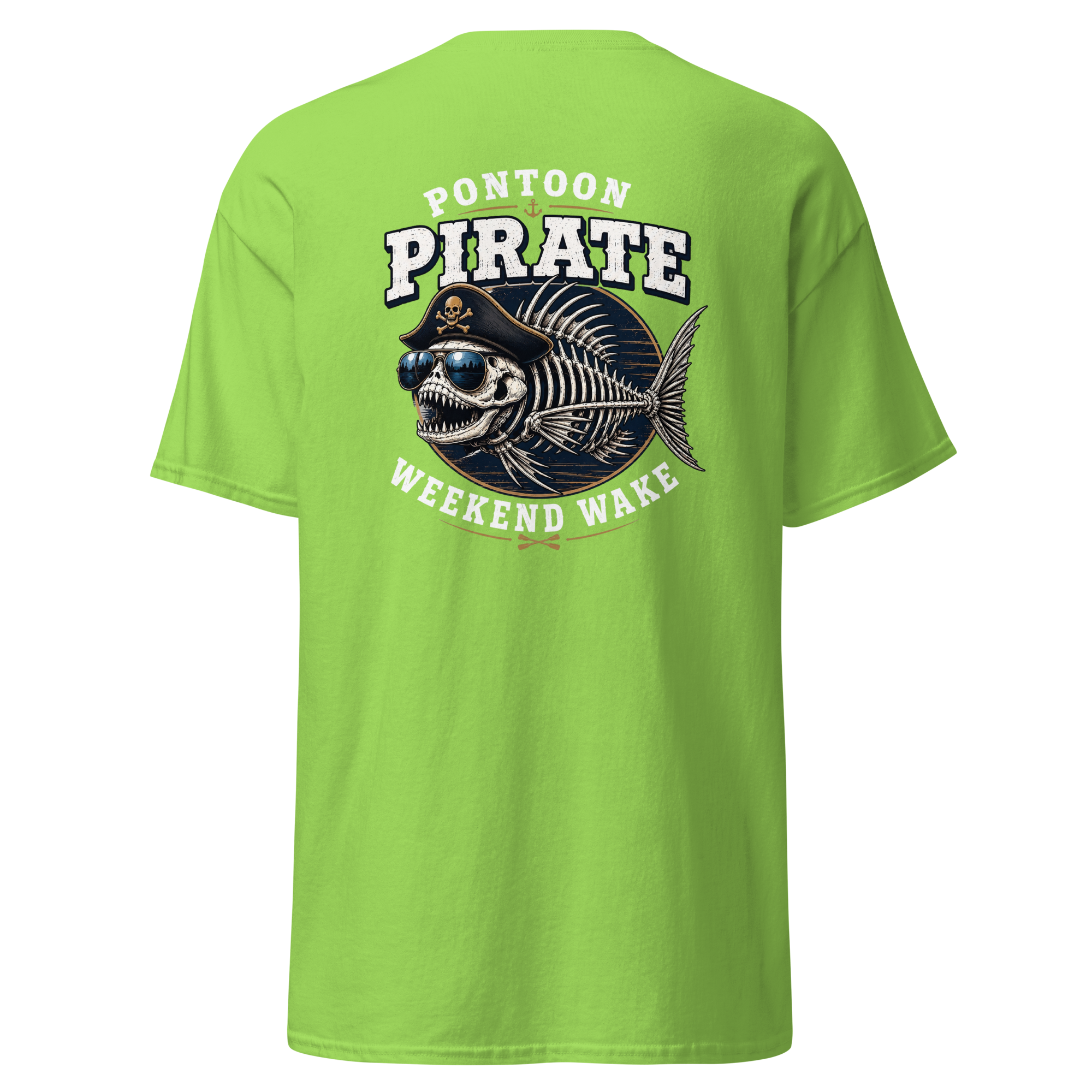 Pontoon Pirate Fish Skeleton Shirt