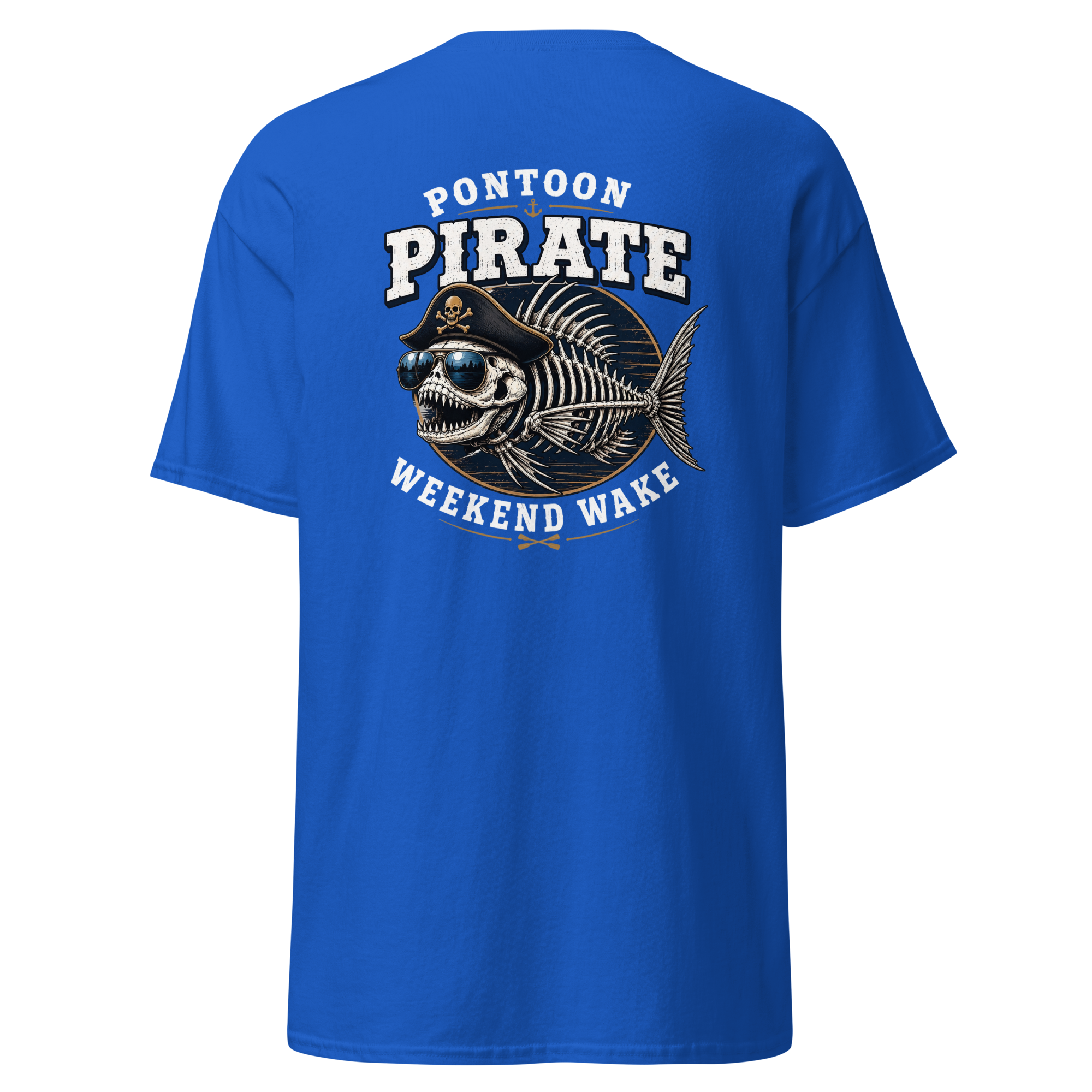 Pontoon Pirate Fish Skeleton Shirt
