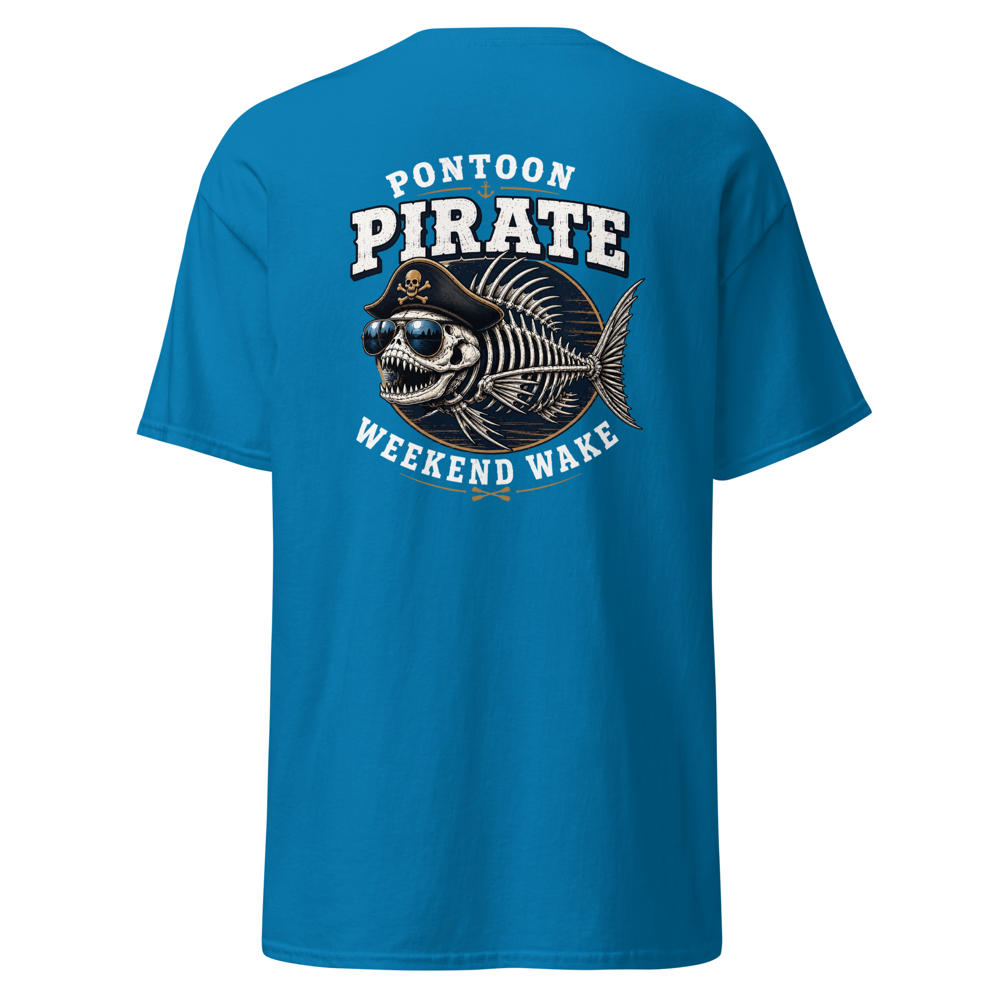 Pontoon Pirate Fish Skeleton Shirt