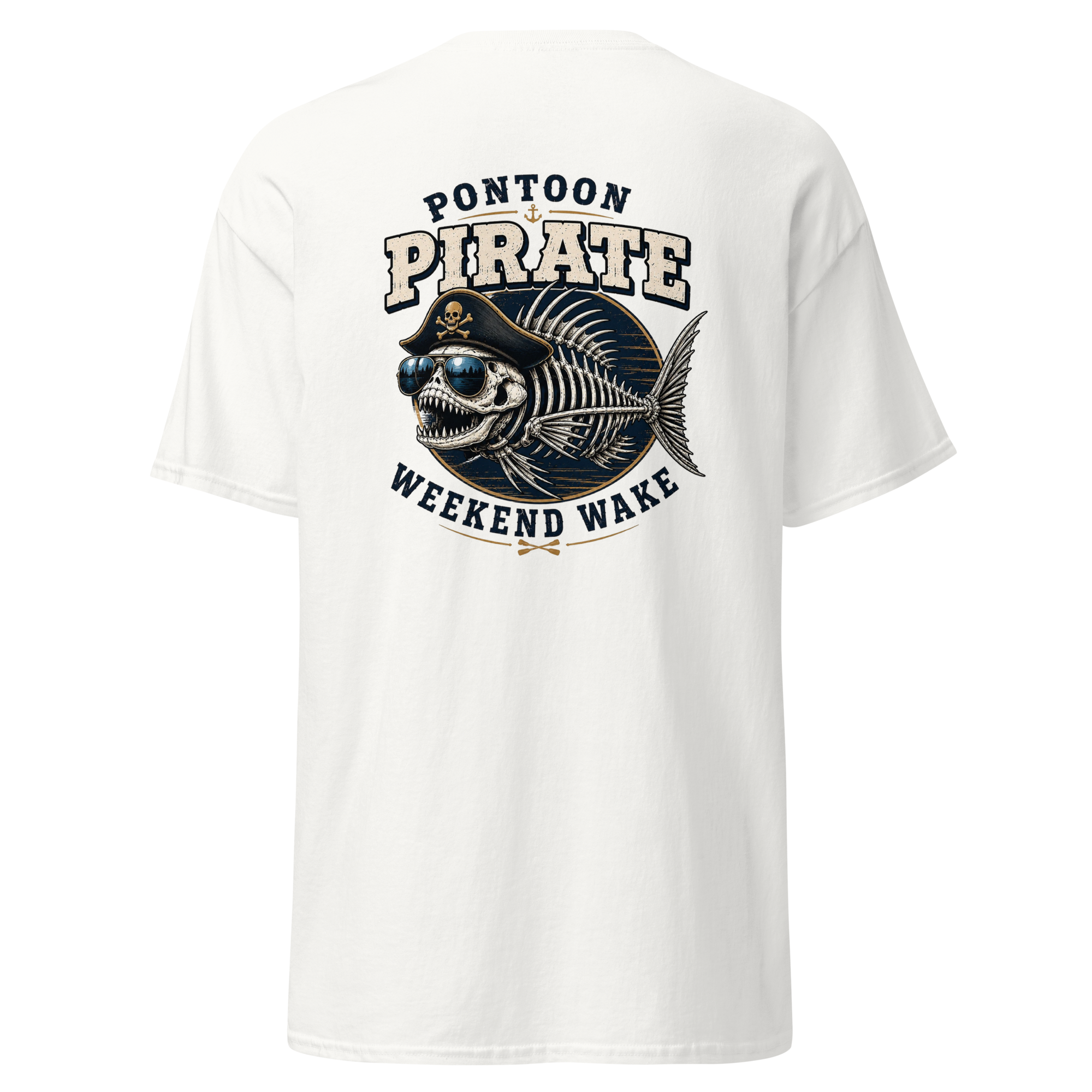 Pontoon Pirate Fish Skeleton Shirt