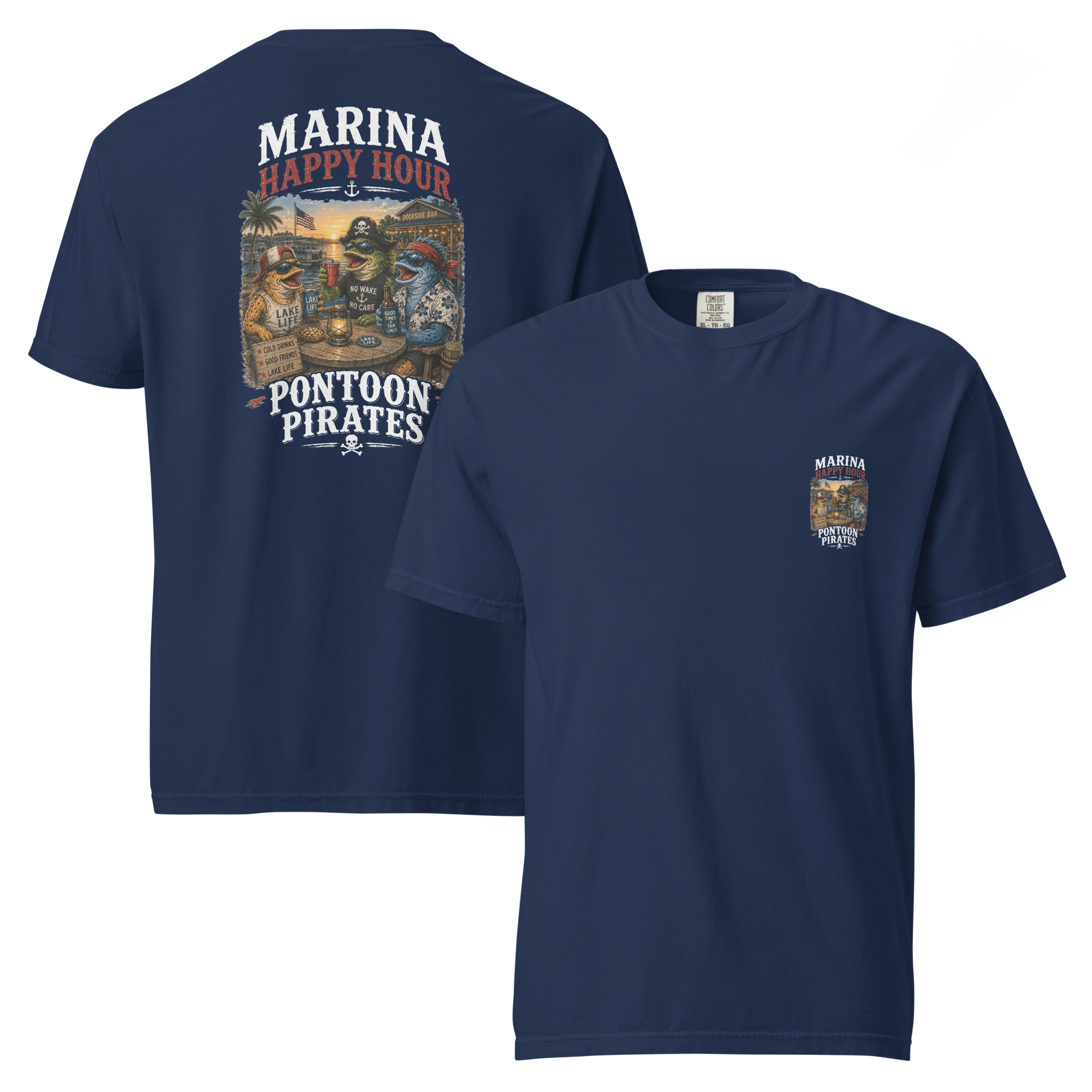 Pontoon Pirates Marina Happy Hour Shirt