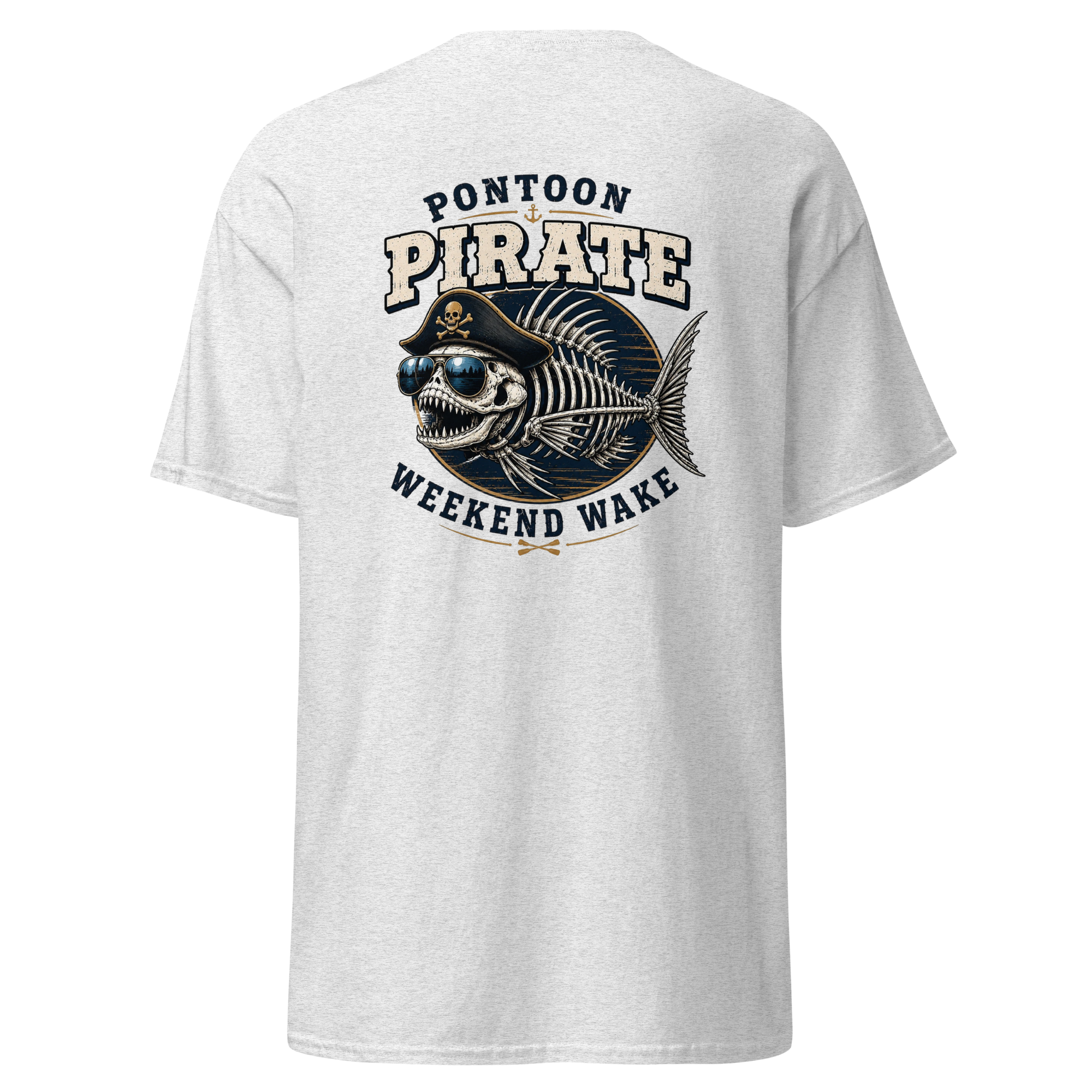 Pontoon Pirate Fish Skeleton Shirt